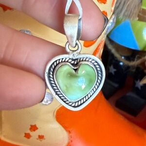 Sonoran mountain turquoise heart pendant sterling silver